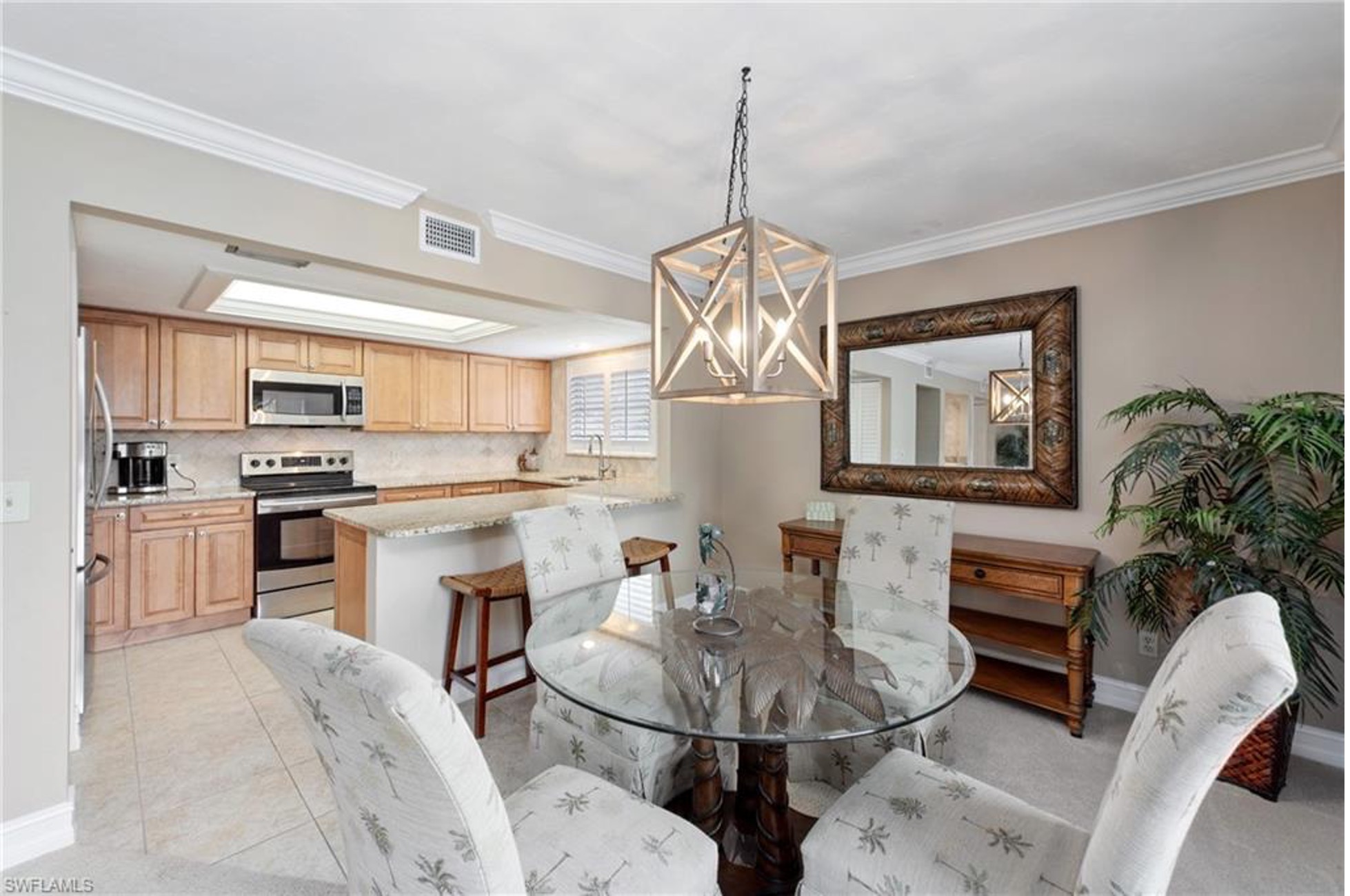 kitchen and dining area